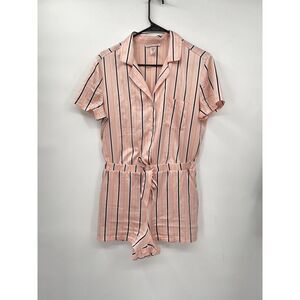 Victoria's Secret Dream Angels Satin Button-front Romper‎ Pink Medium